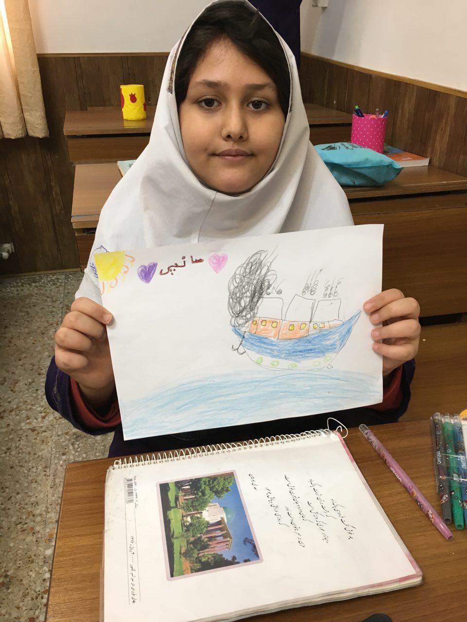 نقاشی های دختران خلاق سوم و همدردی با هموطنانشان
